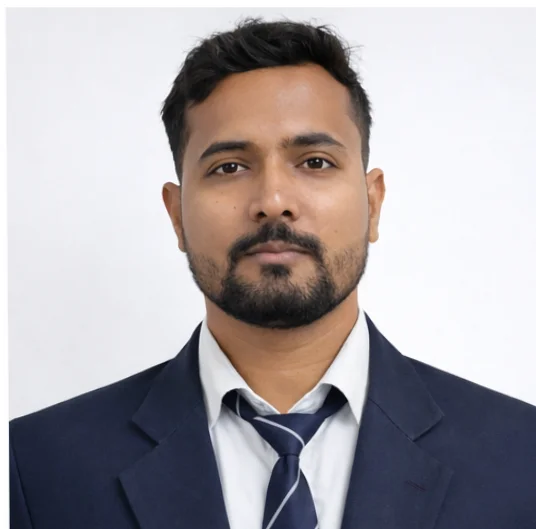 Anand Kumar Yadav wearing a suit